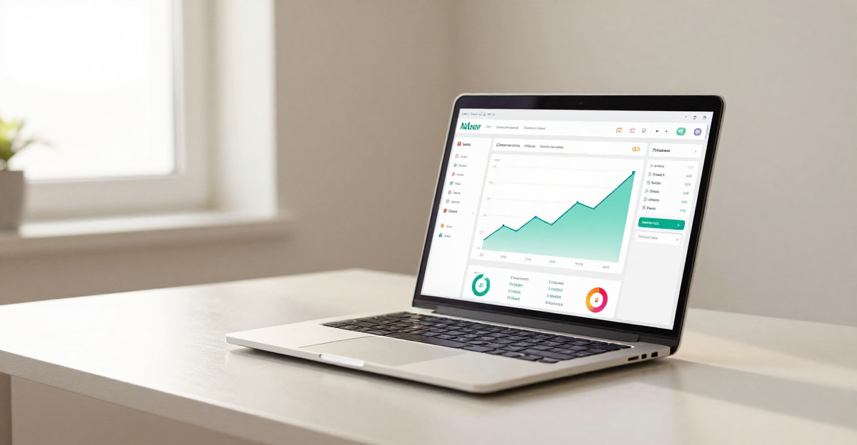 Best traffic exchange sites 2026 — laptop screen showing web traffic analytics dashboard